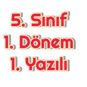 5. Sınıf Fen Bilimleri Dersi Açık Uçlu 1. Dönem 1. Yazılı Yazılı ...